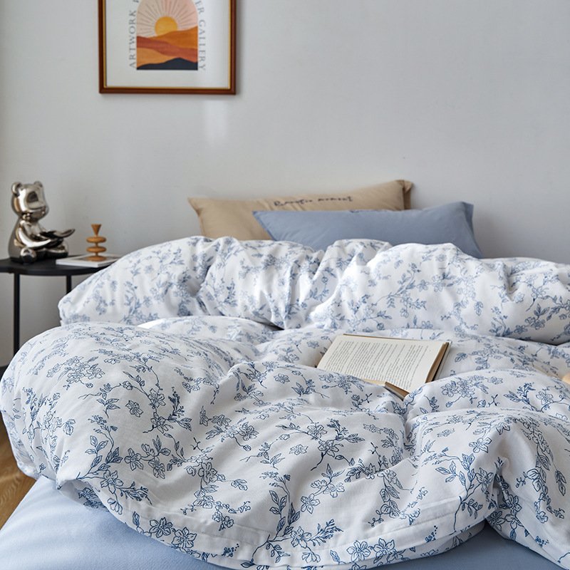 2014154e-4f62-4259-acad-5b9500c68aa3.jpg Cotton Washed Double-layer Yarn Four-piece Bedding Set - Image 7