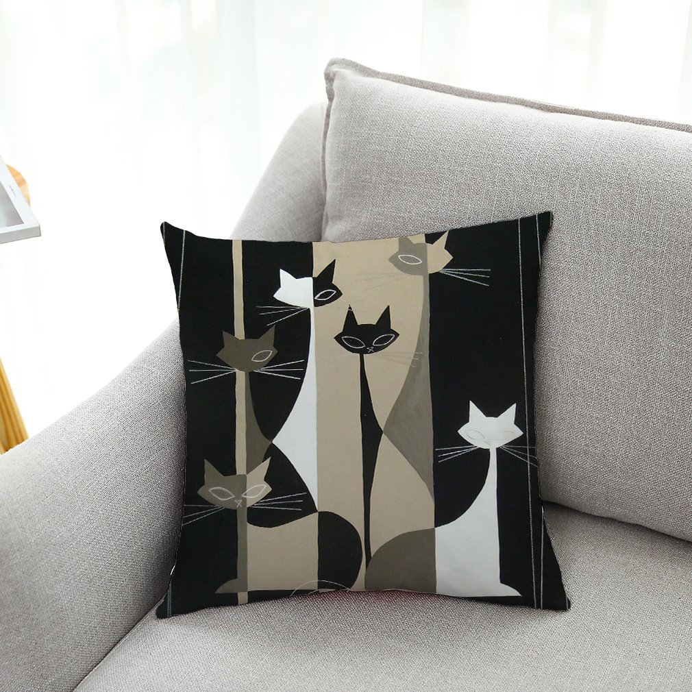 20892ad0-1b5a-40fd-b353-1e86582bc8e5.jpg Cat Series Cotton And Linen Automobile Pillow Cover - Image 5