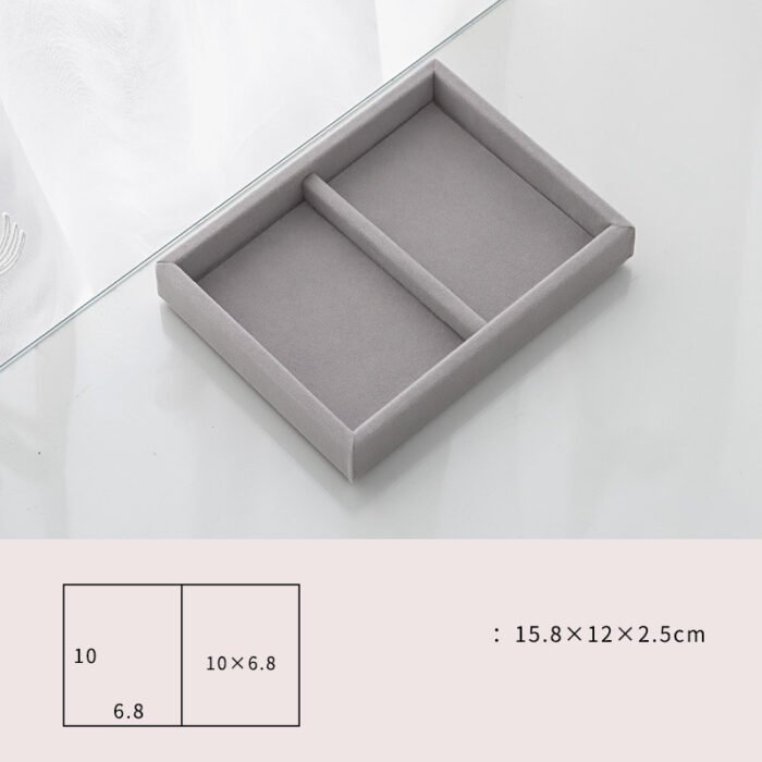Home Large Capacity Flannel Jewelry Box With Earrings Nails Hand Accessories - Image 5
