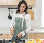 Women Aprons Waterproof Adjustable Neck Strap Absorbent Cooking Gardening BBQ Baking Sleeveless Kitchen Apron with Pocket - Image 6