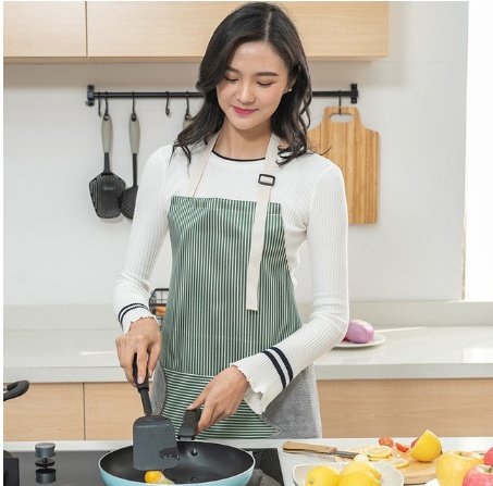 2283409276111.jpg Women Aprons Waterproof Adjustable Neck Strap Absorbent Cooking Gardening BBQ Baking Sleeveless Kitchen Apron with Pocket - Image 6