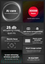 Projector Home Office Mobile Phone Wireless HD Projector Portable Overhead Projector Home Theater - Image 8