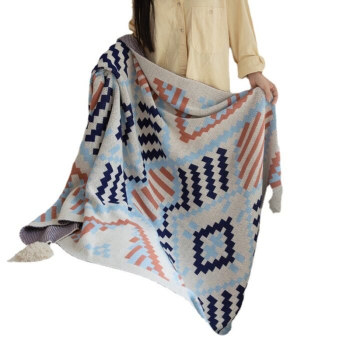 Bohemian Style Sofa Blanket Bay Window Knitted - Image 10