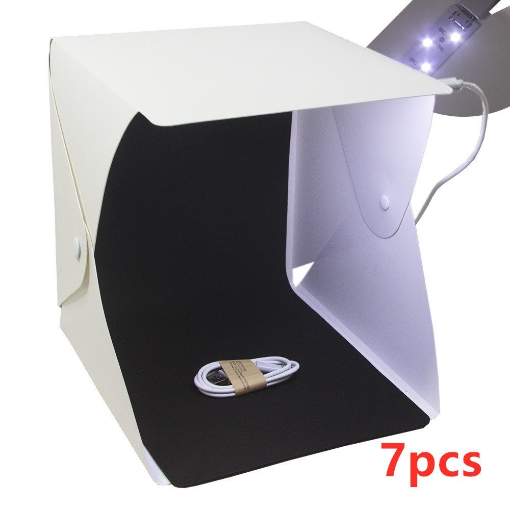 2440068000125.jpg 20cm folding studio Professional photo simple LED small light box - Image 10