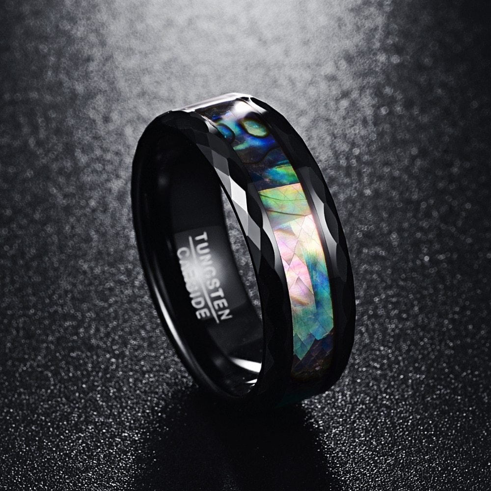 2442479168962-1.jpg Tungsten Gold Ring With Black Veneer Plating - Image 3