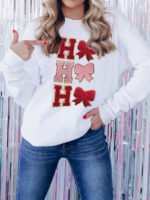 Women Print Hooded Sweatshirt Christmas Shirts For Women Christmas Tree Sequin 2024 Autumn New Style Fashion Sweatshirts - Image 4