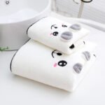 Coral Velvet Bath Towel Two-piece Towel Rabbit Ears Koala Bear Gift Box - Image 7