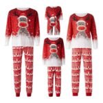 Christmas Print Long Sleeve Casual Parent-Child Suit - Image 4