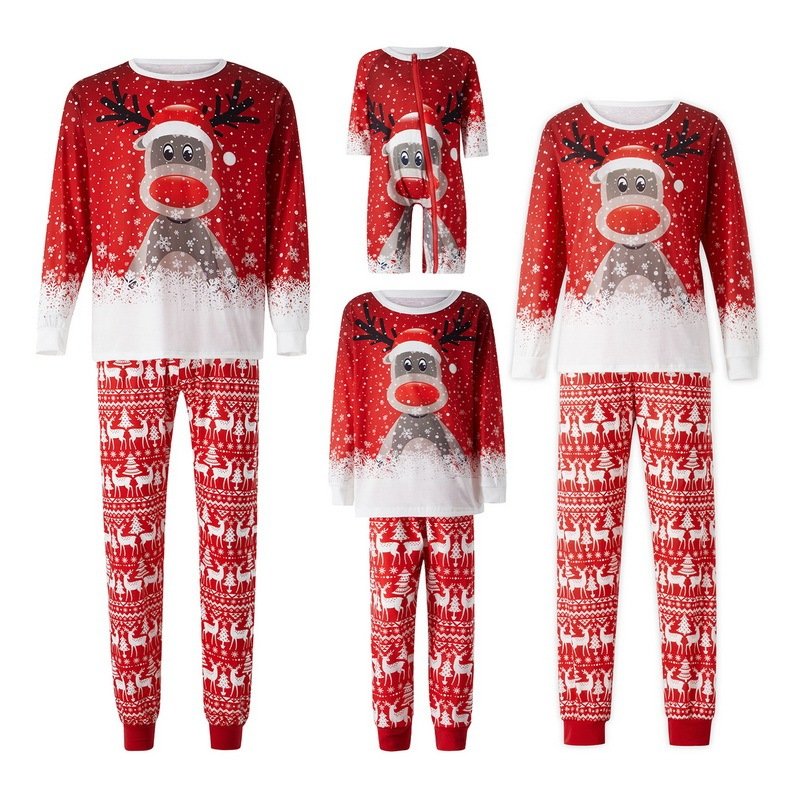 2522c793-d186-47ea-bf7b-86fd79006e9d.jpg Christmas Print Long Sleeve Casual Parent-Child Suit - Image 4