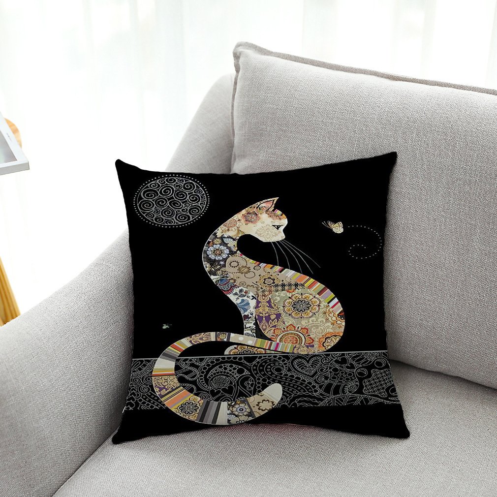 252cd5f9-d52c-4cde-812e-895d590c3390.jpg Cat Series Cotton And Linen Automobile Pillow Cover - Image 4