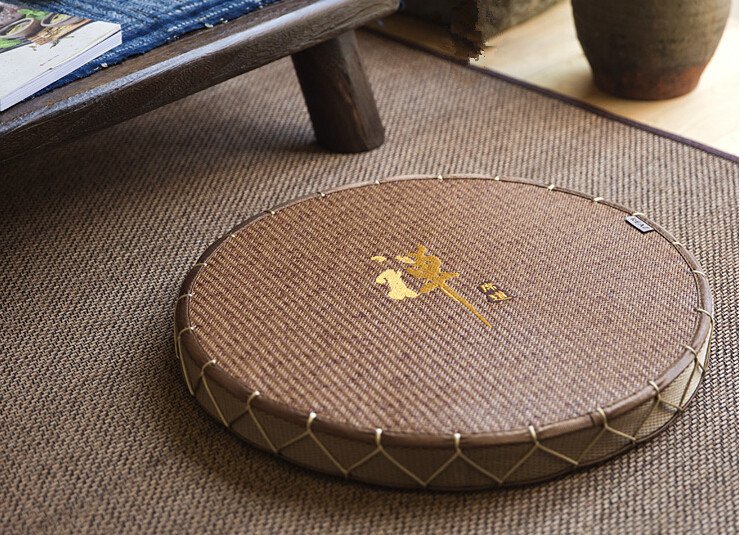 2535088063919.jpg Zabuton Meditation Chair, Japanese Tatami mat, Zabuton straw cushion - Image 6