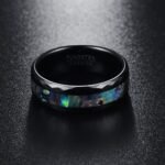 Tungsten Gold Ring With Black Veneer Plating - Image 4