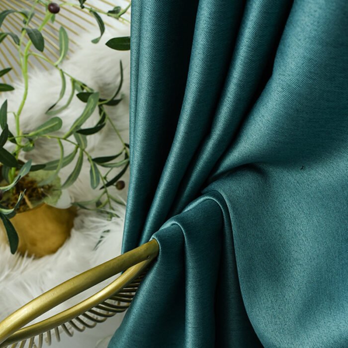Thickening Double-sided Linen High Shading Jacquard Curtain - Image 3