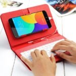 Ultra-Thin Mobile Phone Bluetooth Keyboard Leather Case - Image 7