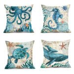 Cushion Covers Sea Turtle Printed Throw Pillow Cases For Home Decor Sofa Chair Seat - Image 9