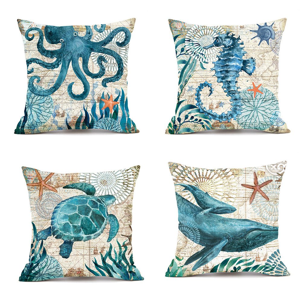 2742715698969.jpg Cushion Covers Sea Turtle Printed Throw Pillow Cases For Home Decor Sofa Chair Seat - Image 9