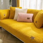 Modern Solid Color Winter Lamb Wool Sofa Towel Thicken Plush Soft And Smooth Sofa Covers For Living Room Anti-slip Couch Cover - Image 8