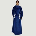 Household Lambswool Wearable Sleeved Warm Large Pocket Lazy Blanket - Image 8
