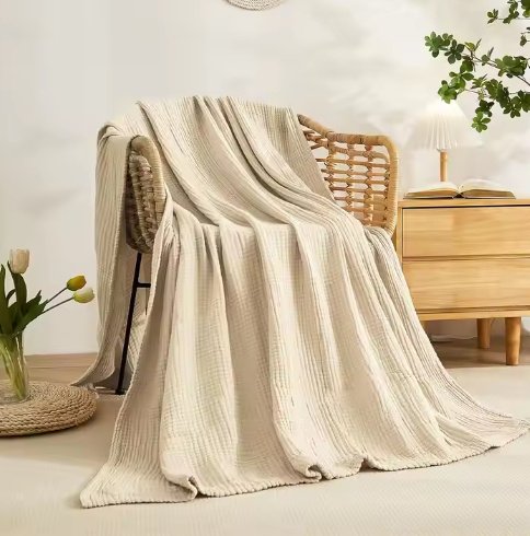 2e20df9f-4a11-4ffc-85ac-707ac068d29c.jpg 6 Layers Cotton Muslin Thermal Blanket Gauze Blanket - Image 5