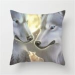 Home Decoration Without Pillow Core 3D Fluorescent Wolf Polyester Pillowcase - Image 9