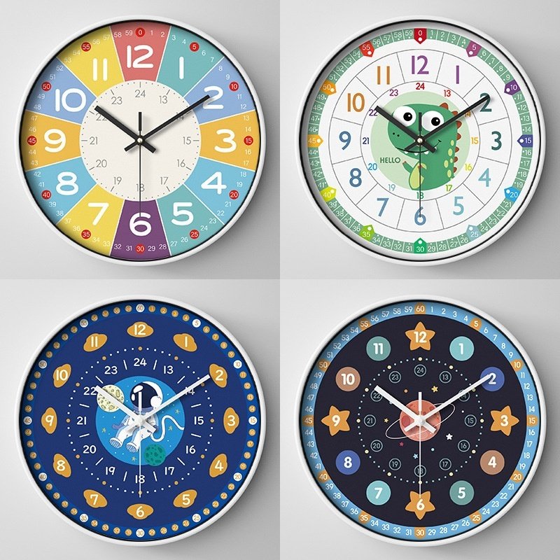 2eff06f3-83c2-4536-9804-e30a1cc505c7_trans.jpeg Early Education Cartoon Mute Children's Time Management Quartz Home Wall Mounted Clock - Image 2