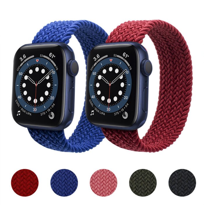 Compatible with Apple , Nylon One-Piece Watch Strap Woven With Plastic Head - Image 3