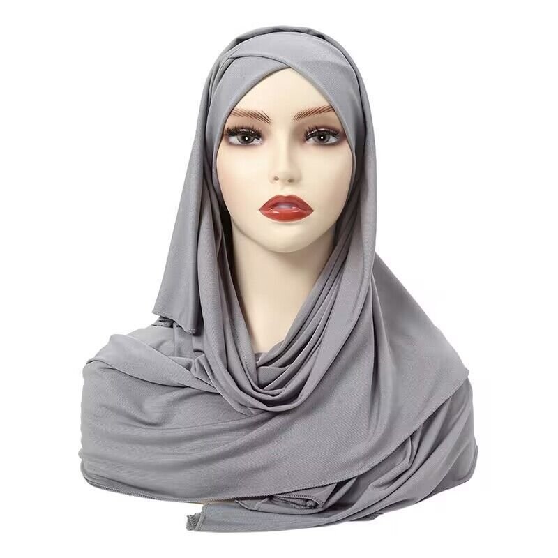 31674171-da22-44a2-bdd3-a957baada9e2.jpg Solid Color Single Layer Cross Stretch Scarf Women - Image 4