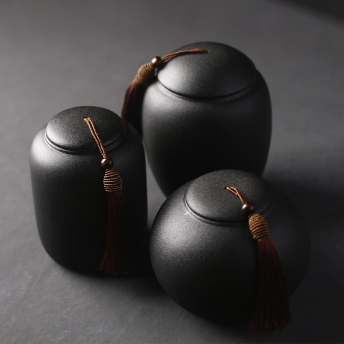 Ceramic jar sealed storage container - Image 1