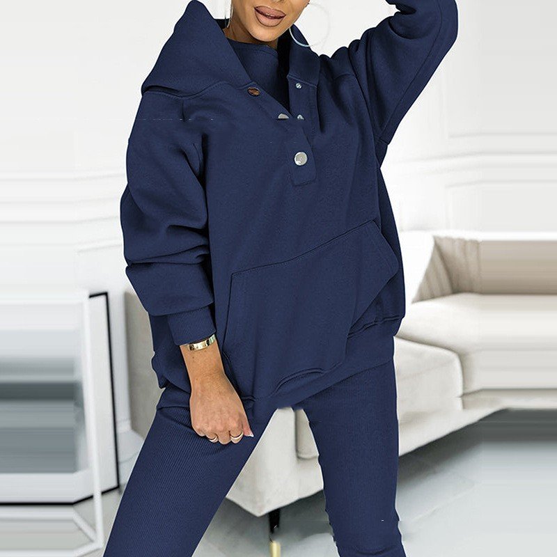 3262d00c-41d6-494b-a144-f504ff806e9a.jpg 3pcs Women's Sports Suit Loose Hooded Pockets Sweatshirt And Vest And Slim Trousers - Image 5