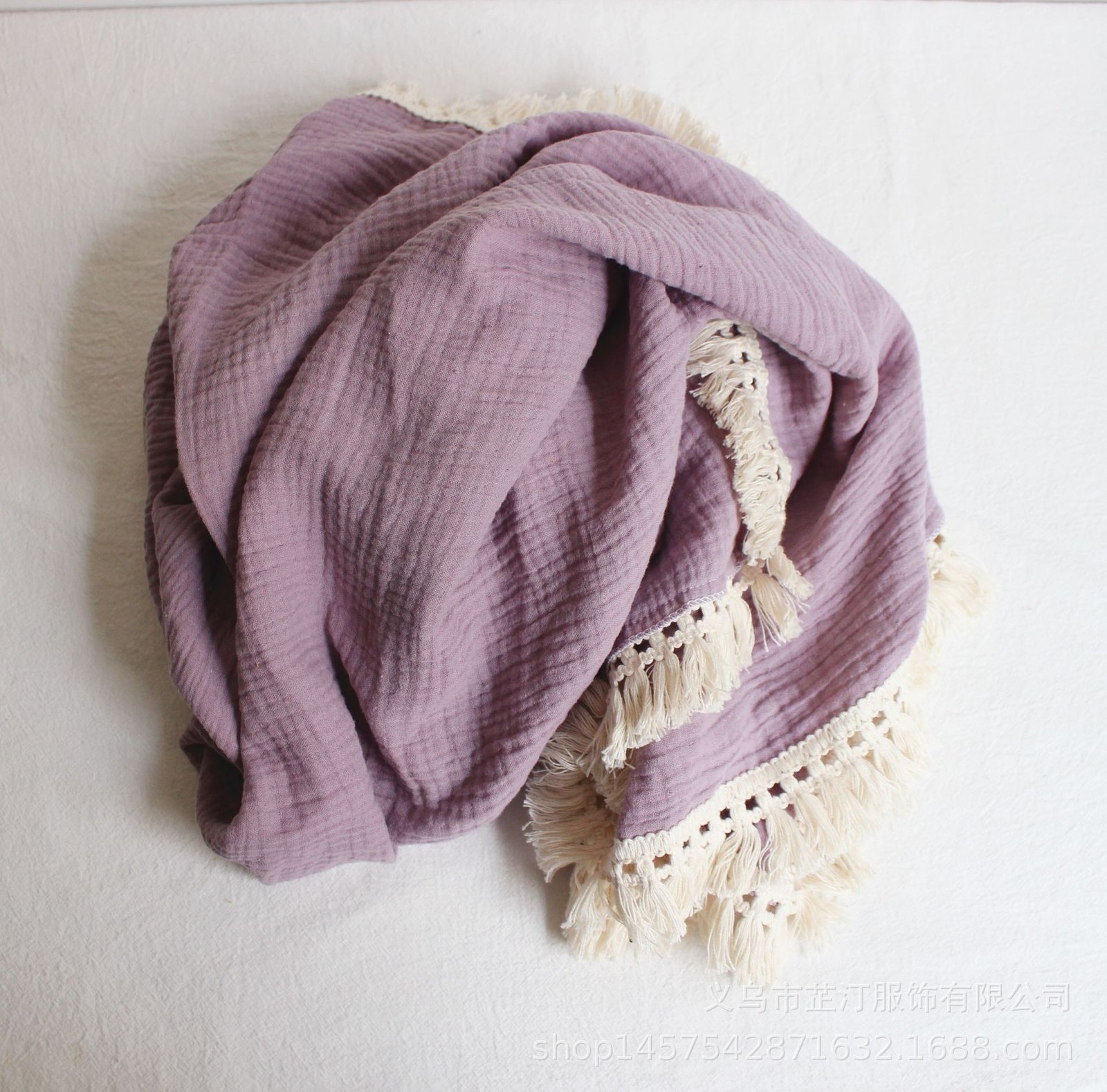 3316298590835.jpg Baby Cotton Double Yarn Tassel Bath Towel - Image 8