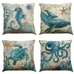 Cushion Covers Sea Turtle Printed Throw Pillow Cases For Home Decor Sofa Chair Seat - Image 4