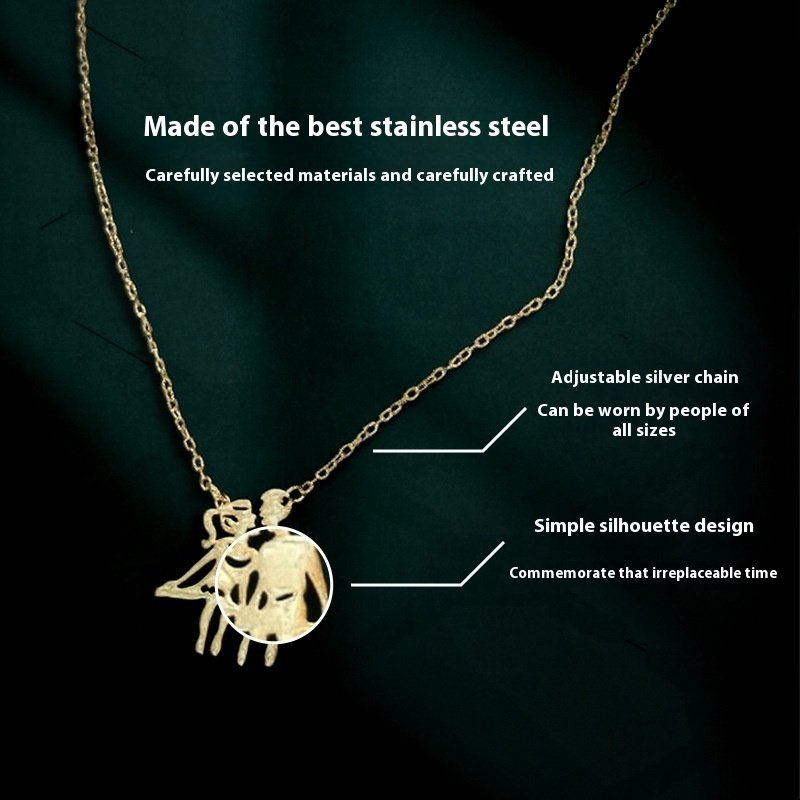 33dd8957-12b6-4ced-a806-2558eb4f14f8.jpeg Fashion Stainless Steel 18K Gold Men And Women Couple Ins Style Necklace - Image 4