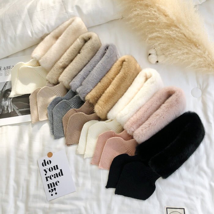 Women's Thick And Warm Plush Rabbit-like Scarf - Image 2