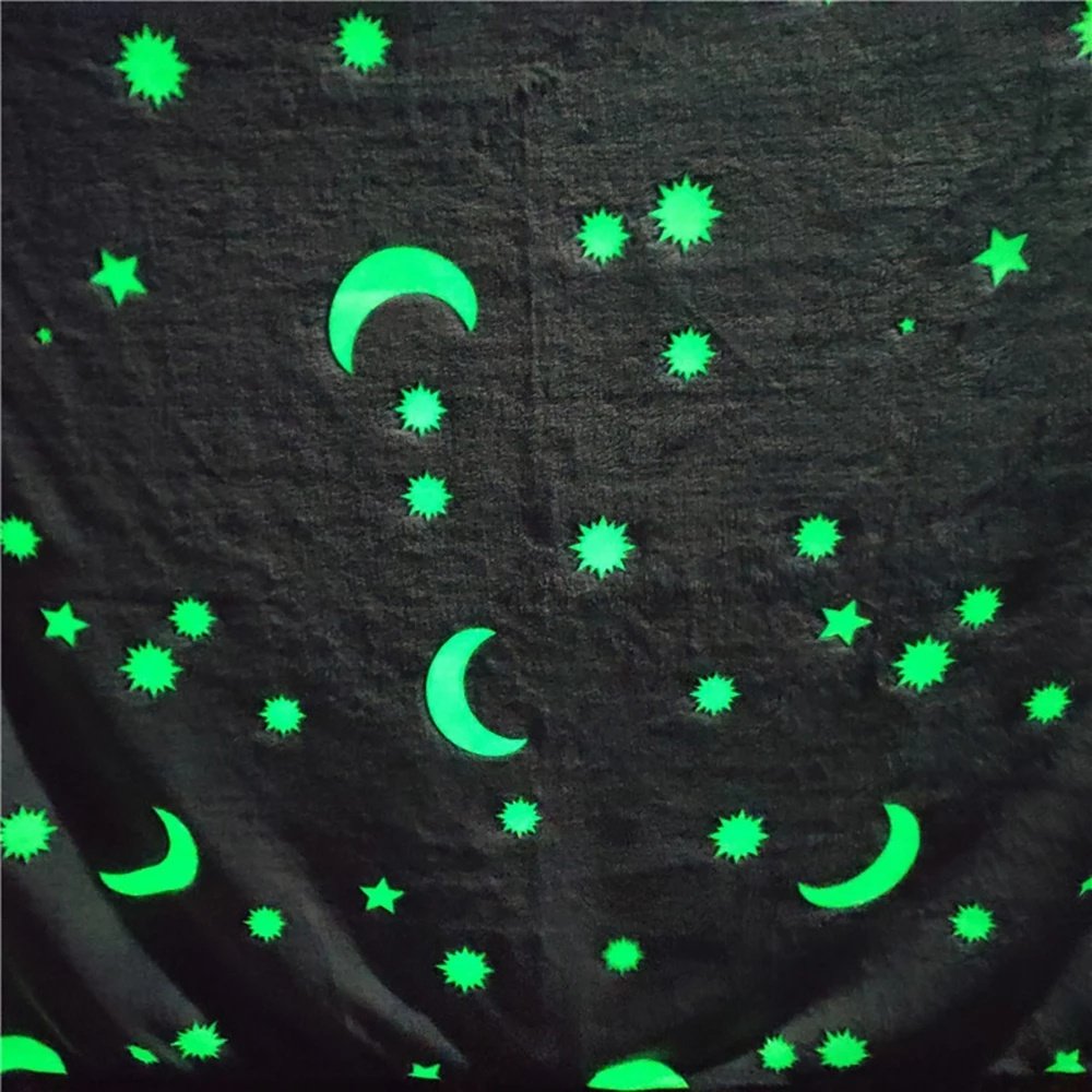 39076924281.jpg Glowing Polyester Wool Blanket In The Dark - Image 2