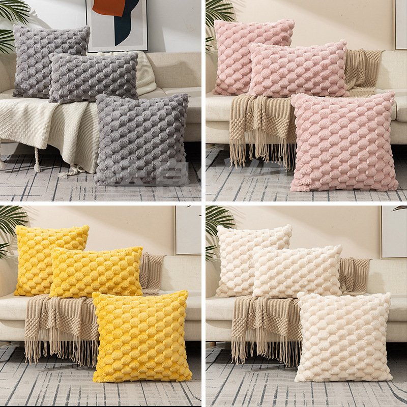 3a9ca93e-30d7-4d04-b3e1-2a2093181a40.jpg Woven Fleece Solid Color Pillow Waist Rest Pillow Cover - Image 2