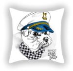 Blue Series Pet Dog Sofa Balcony Car Print Pillow Cover - Image 9