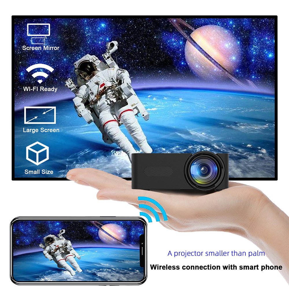 402ed486-374c-4da2-825e-dd634f26caaa.jpg YT100 Home Mini Portable Mini Projector HD Home Wireless Mini Phone Projection - Image 3