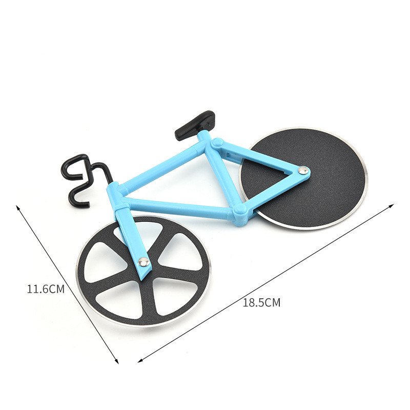 406978874193.jpg Pizza Cutter Stainless Steel Bicycle Shape Wheel Bike Roller Pizza Chopper Slicer Pizza Cutting Knife Kitchen Tools - Image 3