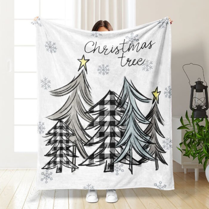 Christmas Thickening Print Flannel Blanket - Image 4