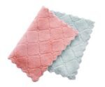 Printed Two-color Double-sided Absorbent Dish Cloth Non-stick Oil Hand Towel Thickening Wipe Tablecloth Kitchen Rag - Image 6
