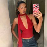 Deep V-neck Halter Tops Summer Fashion Y2K Sleeveless T-shirt For Women Clothing - Image 8