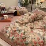 Double-piece Foggy Gray Quilt Cover Four-piece Bedding Sheet Dormitory Bed Three-piece Set - Image 5