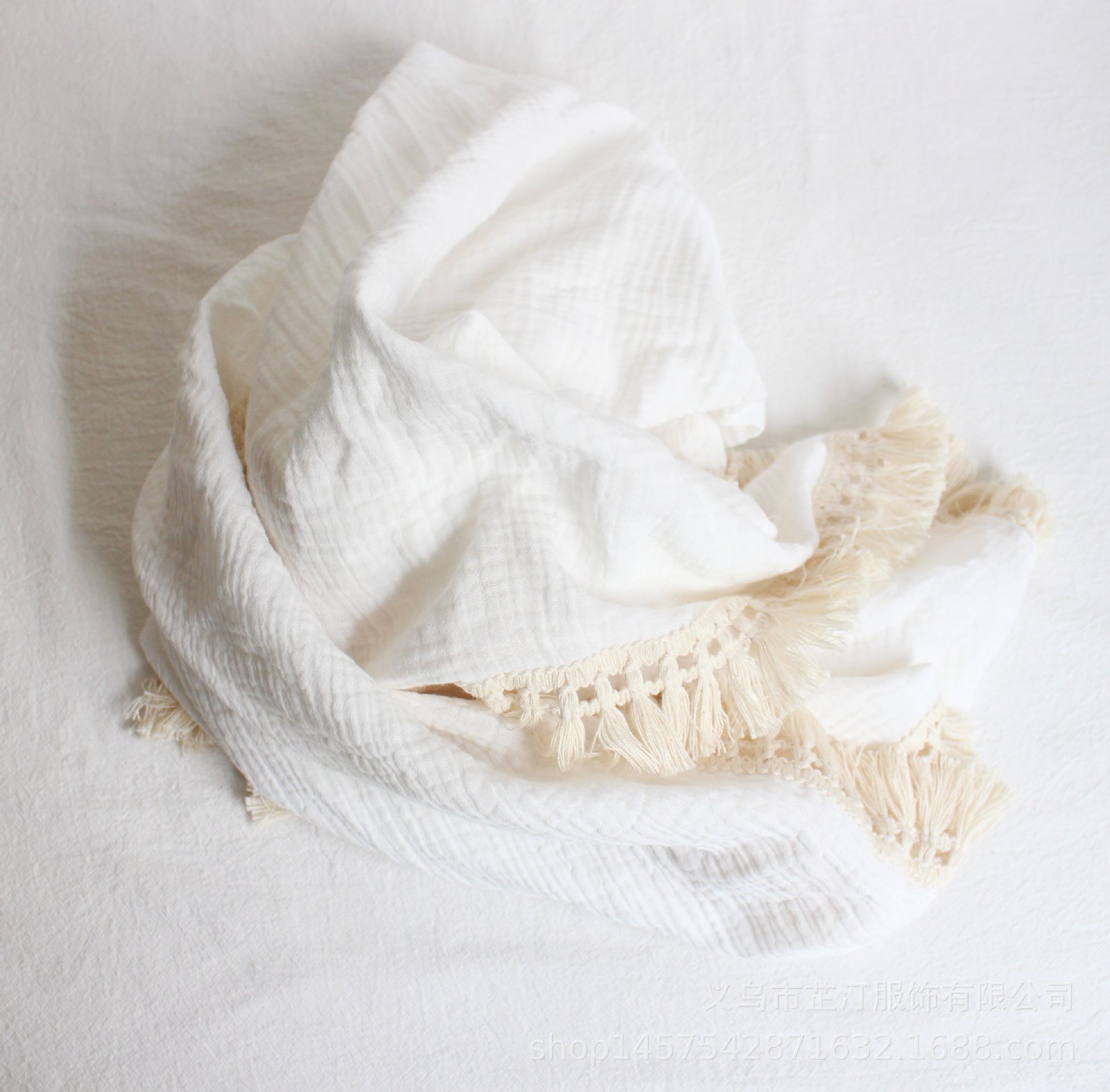 4794757091666.jpg Baby Cotton Double Yarn Tassel Bath Towel - Image 10