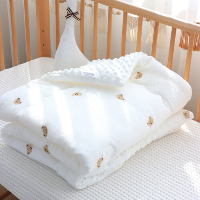 Children's Pure Cotton Wrinkled Gauze And Bean Down Quilt - Image 2