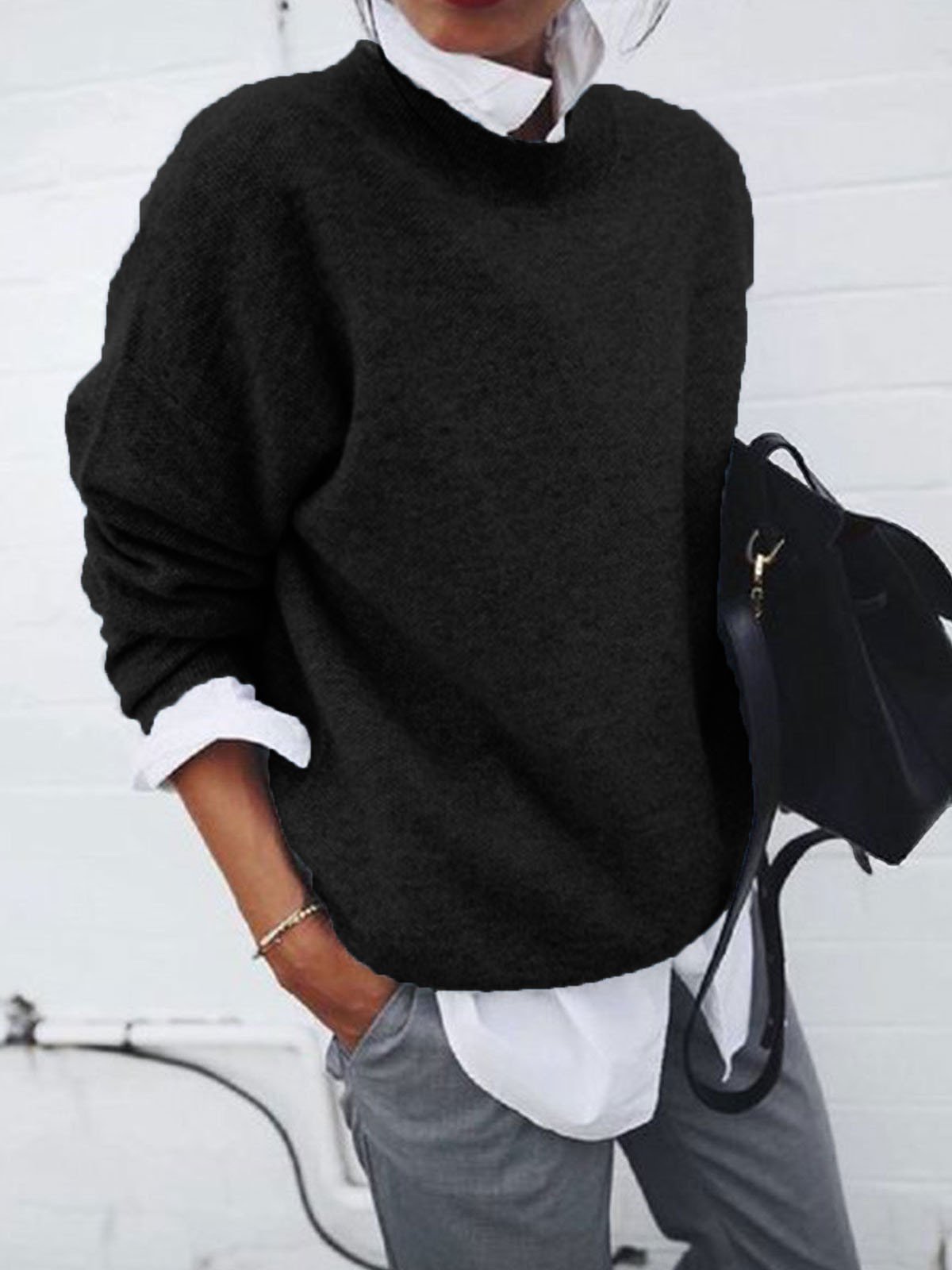 4c2e25c4-162d-4879-ac92-37ec438cd12d.jpg Fashion Long Sleeve Pullover Sweater Fall And Winter Fashion Solid Color Knitted Tops For Women Clothing - Image 2