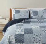 Water Washable Quilt Pure Cotton Bed Cover Brushed Three-piece Set - Image 3