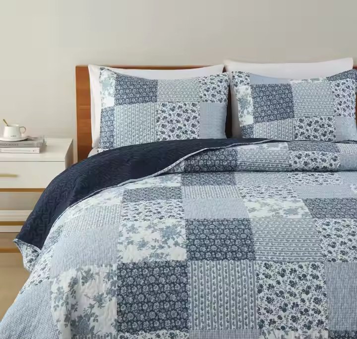 4c4b0f12-7b87-4582-b885-83f1ea7a51b7.jpg Water Washable Quilt Pure Cotton Bed Cover Brushed Three-piece Set - Image 3