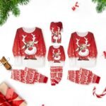 Parent-Child Two-piece Suit Elk Printing Pajamas Suit Homewear - Image 3