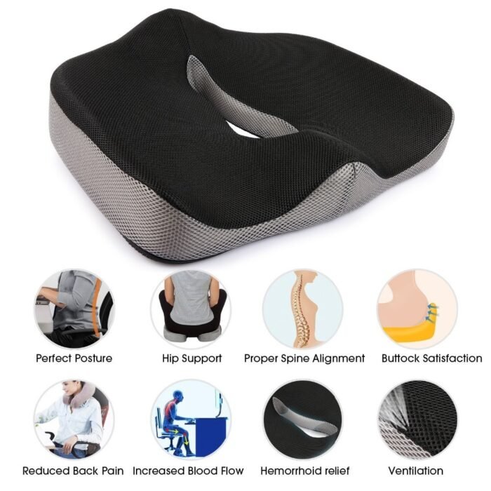 Coccyx Orthopedic Comfortable Memory Foam Chair Car Seat Cushion for Lower Back Tailbone Medical Hemorrhoids Cushion Almofadas - Image 1