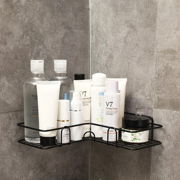 Bathroom Shelf Corner Frame Shower Wrought Iron Kitchen Accessories Storage Rack Holder Bathroom Shelves Bathroom Equipment - Image 5